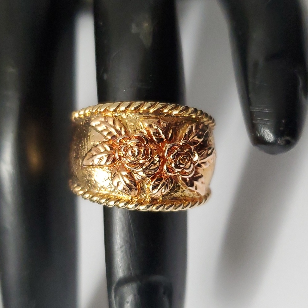 Sterling Silver 925 Rose Gold Flower Ring